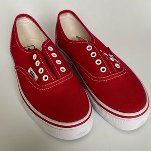 Vans red authentic